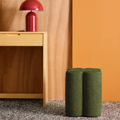 Pouf trifoglio in bouclé