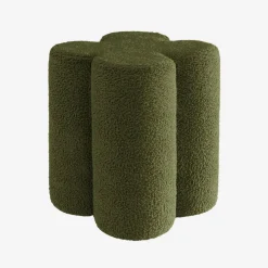 Pouf trifoglio in bouclé