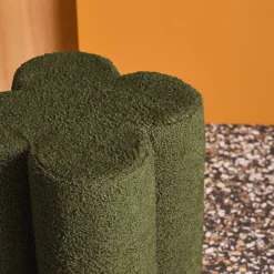 Pouf trifoglio in bouclé