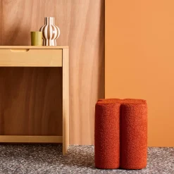 Pouf trifoglio in bouclé