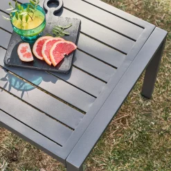 Salotto da giardino in alluminio, 4 posti