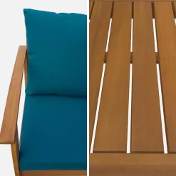 Salotto da giardino in legno, 4 posti
