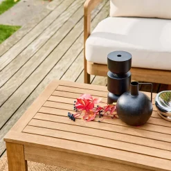 Salotto da giardino in legno di acacia, 4 posti