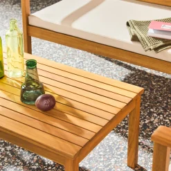 Salotto da giardino in legno di acacia, 4 posti