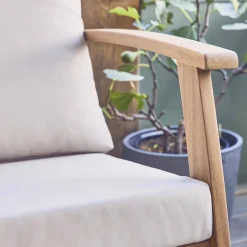 Salotto da giardino in legno di acacia, 5 posti