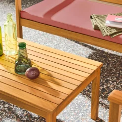 Salotto da giardino in legno di acacia, 4 posti