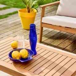 Salotto da giardino in legno di acacia, 4 posti