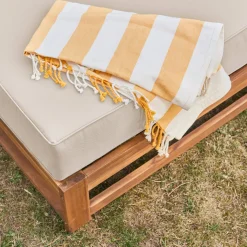 Salotto da giardino in legno, 5 posti