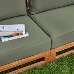 Salotto da giardino in legno, 5 posti