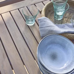 Salotto da giardino in legno di acacia, 7 posti