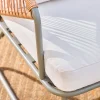 Salotto da giardino in metallo e resina con effetto corda, 4 posti