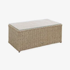 Salotto da giardino in resina intrecciata, 4 posti