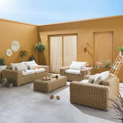 Salotto da giardino in resina extra large, 4 posti