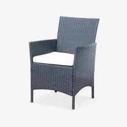 Salotto da giardino in resina intrecciata, 4 posti