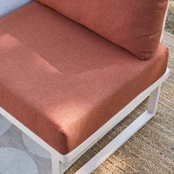 Salotto da giardino modulare in alluminio, 4 posti