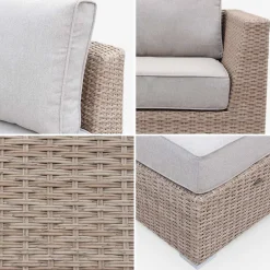 Salotto da giardino premium in resina intrecciata, 5 posti