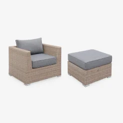 Salotto da giardino premium in resina intrecciata, 12-14 posti