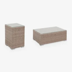Salotto da giardino premium in resina intrecciata, 12-14 posti