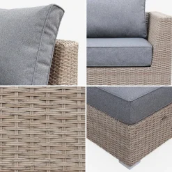Salotto da giardino premium in resina intrecciata, 12-14 posti