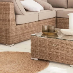 Salotto da giardino premium in resina intrecciata, 12-14 posti