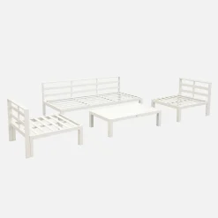 Salotto da giardino in alluminio, 5 posti