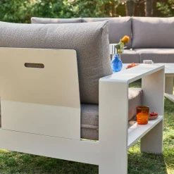 Salotto da giardino in alluminio, 5 posti