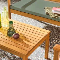Salotto da giardino in legno di acacia, 4 posti