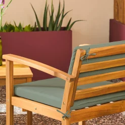 Salotto da giardino in legno di acacia, 4 posti