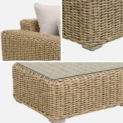 Salotto da giardino in resina extra large, 4 posti