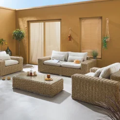 Salotto da giardino in resina extra large, 4 posti