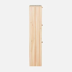 Scarpiera con decoro in canna e legno, 3 ante
