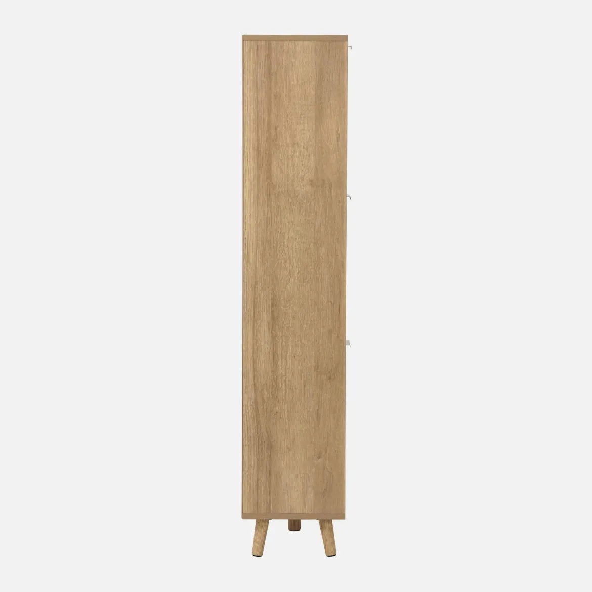 Scarpiera con decoro in legno e canna, 3 ante