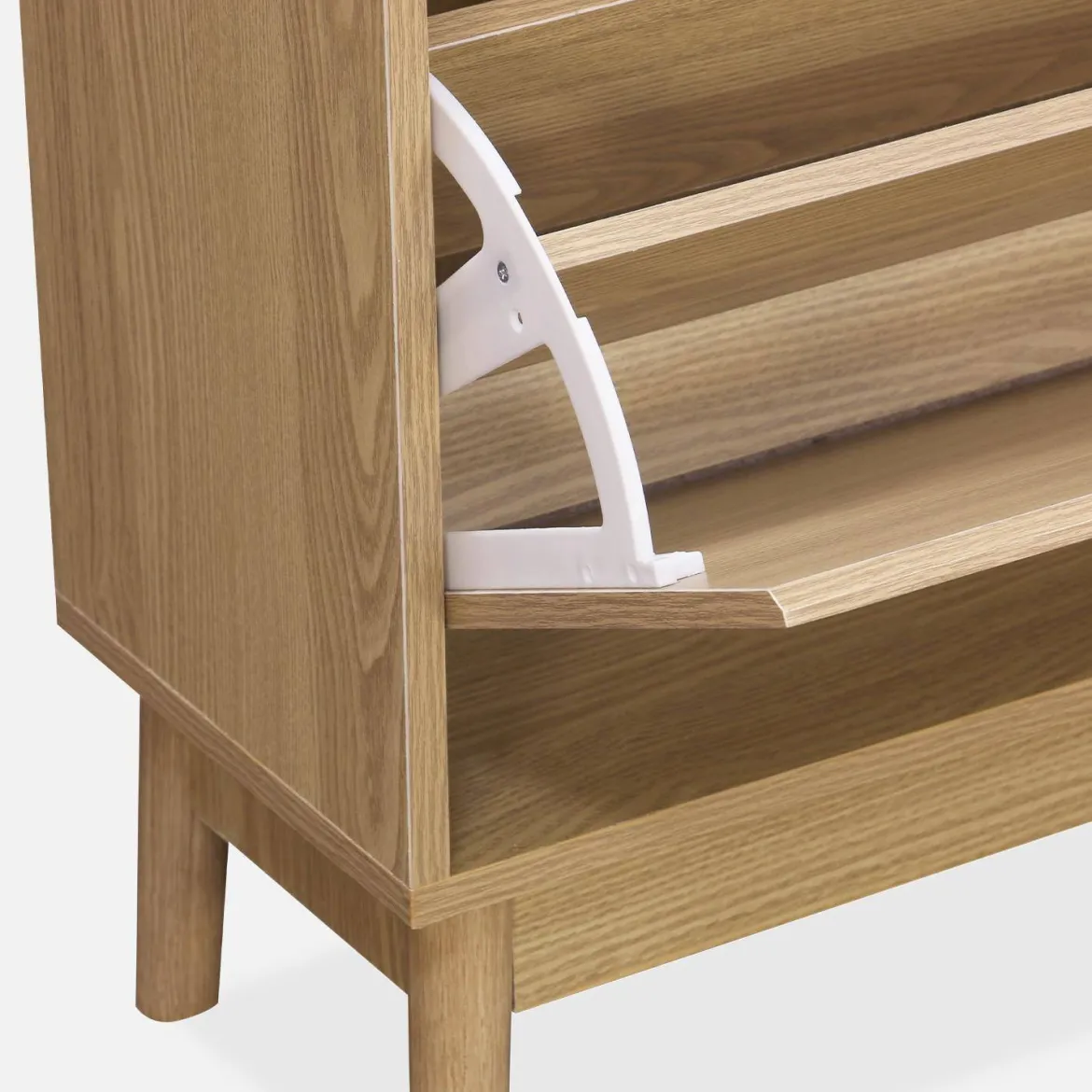 Scarpiera scandinava in legno, 3 ante