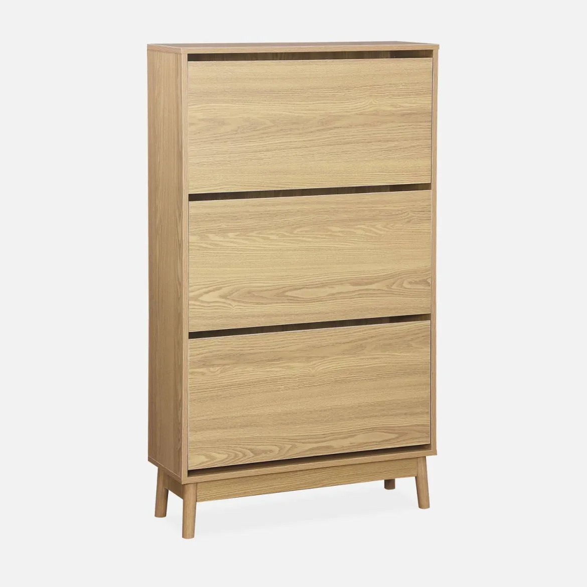 Scarpiera scandinava in legno, 3 ante