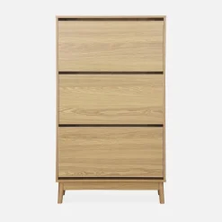 Scarpiera scandinava in legno, 3 ante