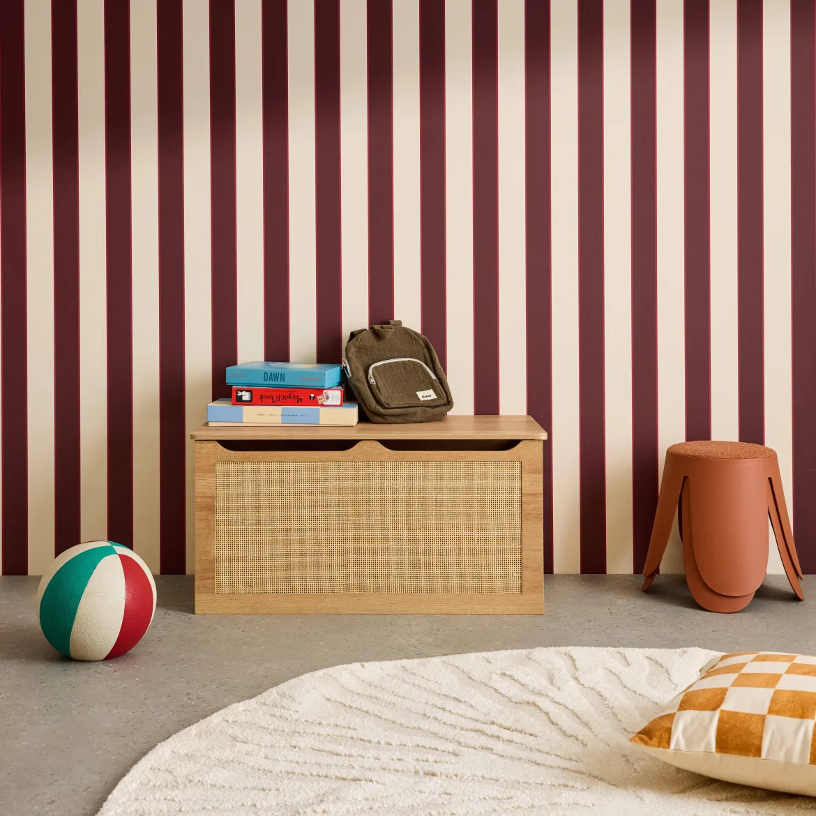 Scatola per giocattoli in legno per bambini
