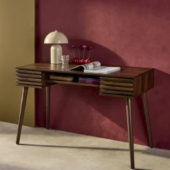 Scrivania effetto legno 2 cassetti