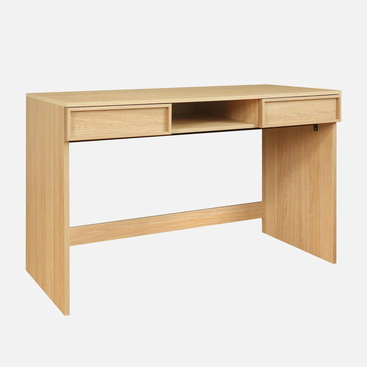 Scrivania effetto legno 2 cassetti 1 vano 120cm