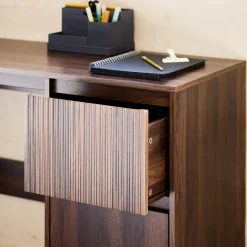 Scrivania scandinava decorazione in legno, 2 cassetti