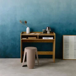 Scrivania decorazione legno 2 cassetti di stoccaggio