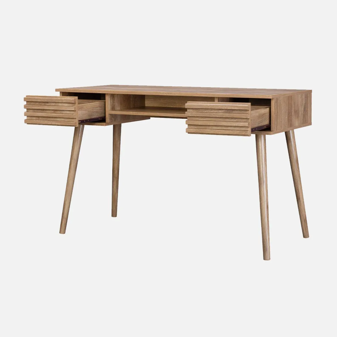 Scrivania effetto legno 2 cassetti
