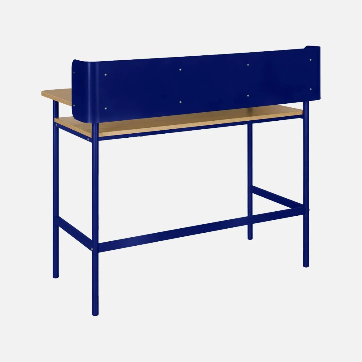 Scrivania in metallo e legno con 3 vani
