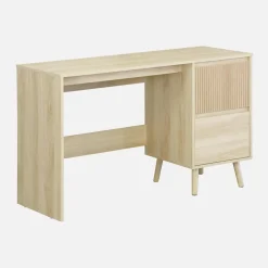 Scrivania scandinava decorazione in legno, 2 cassetti