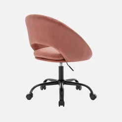 Sedia da ufficio con rotelle in velluto