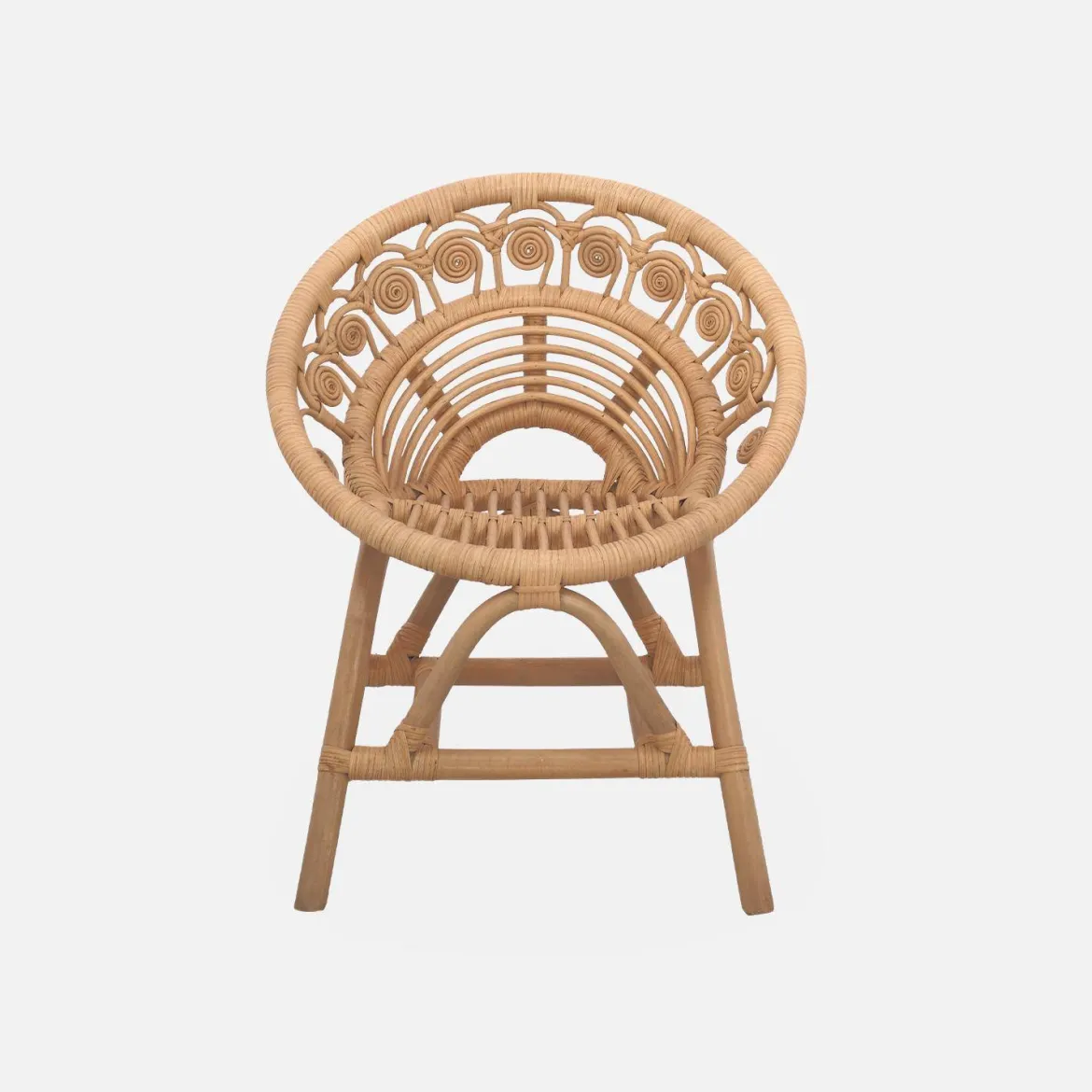 Sedia per bambini in rattan