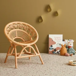 Sedia per bambini in rattan