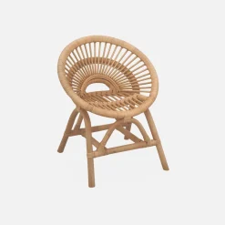 Sedia per bambini in rattan