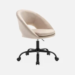 Sedia da ufficio con rotelle in velluto