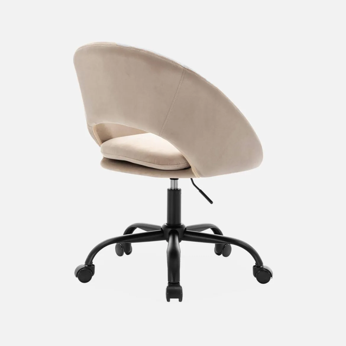 Sedia da ufficio con rotelle in velluto