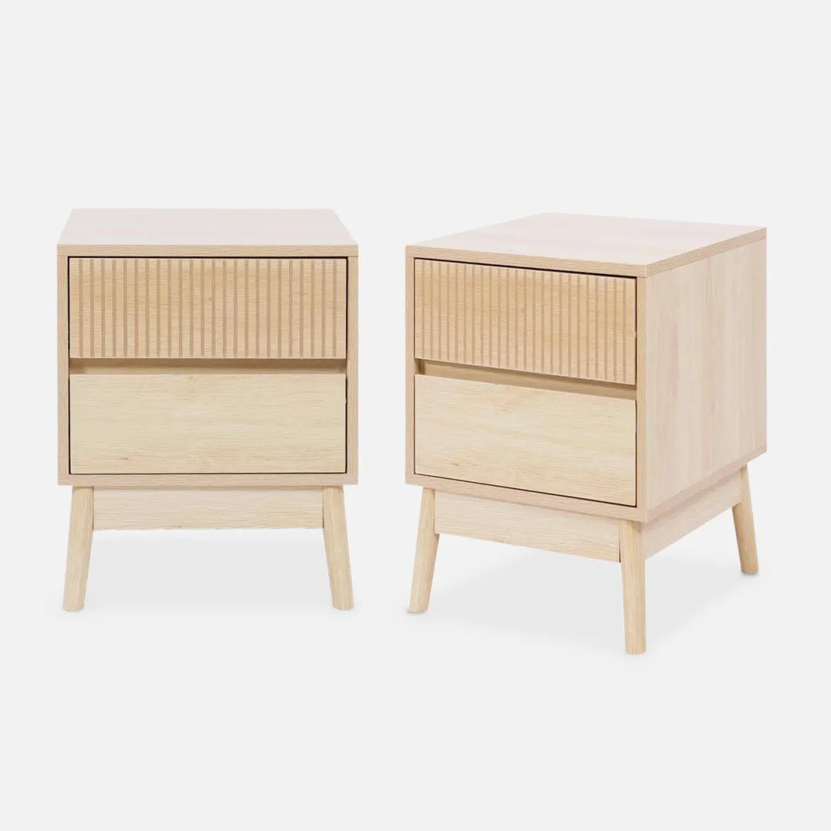 Set 2 comodini con 2 cassetti